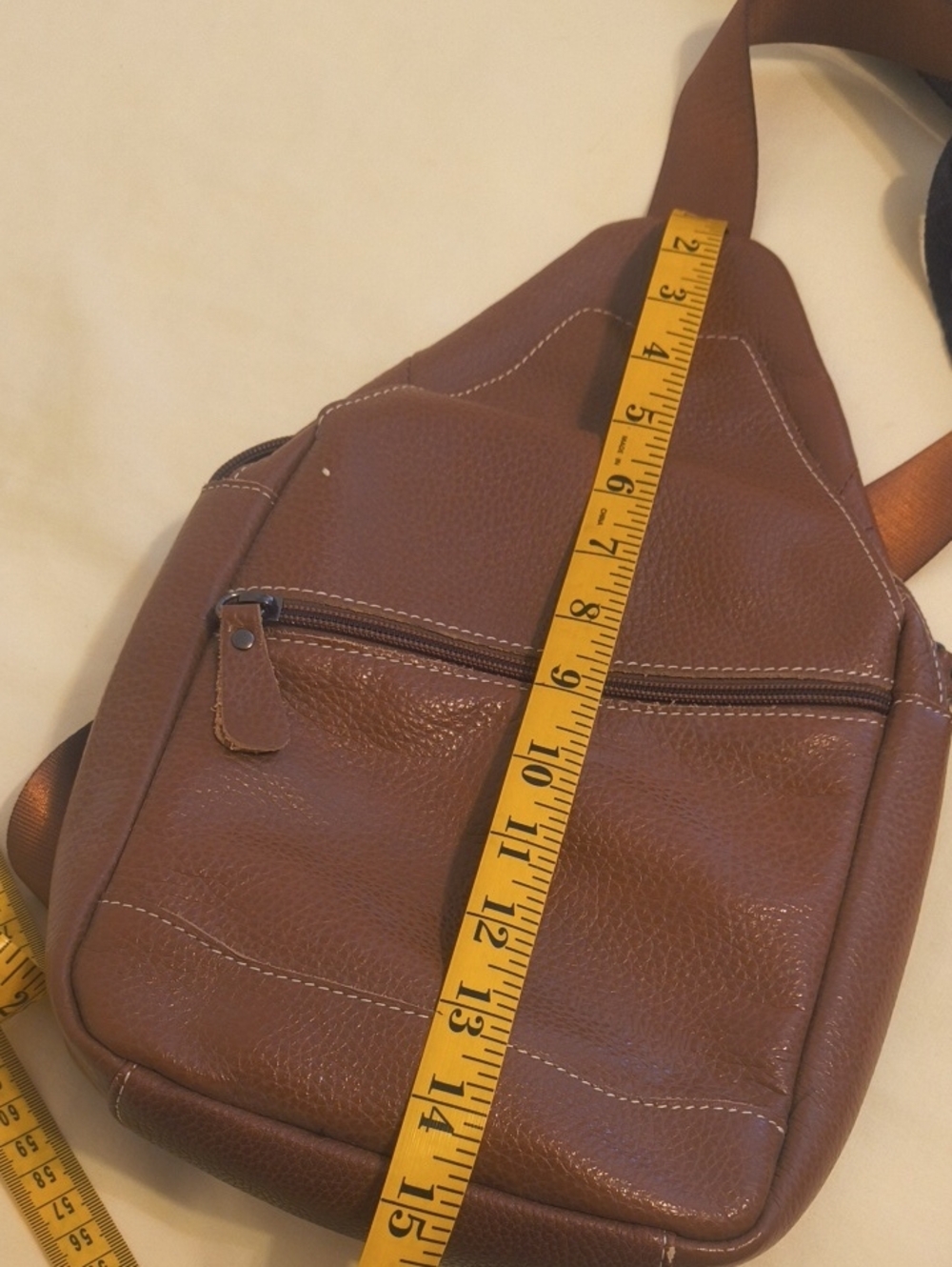 Brown Leather Crossbody Sling Bag